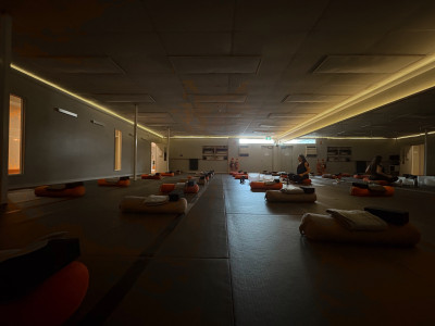 yogafusion's Prana Room Darkened during Workshop