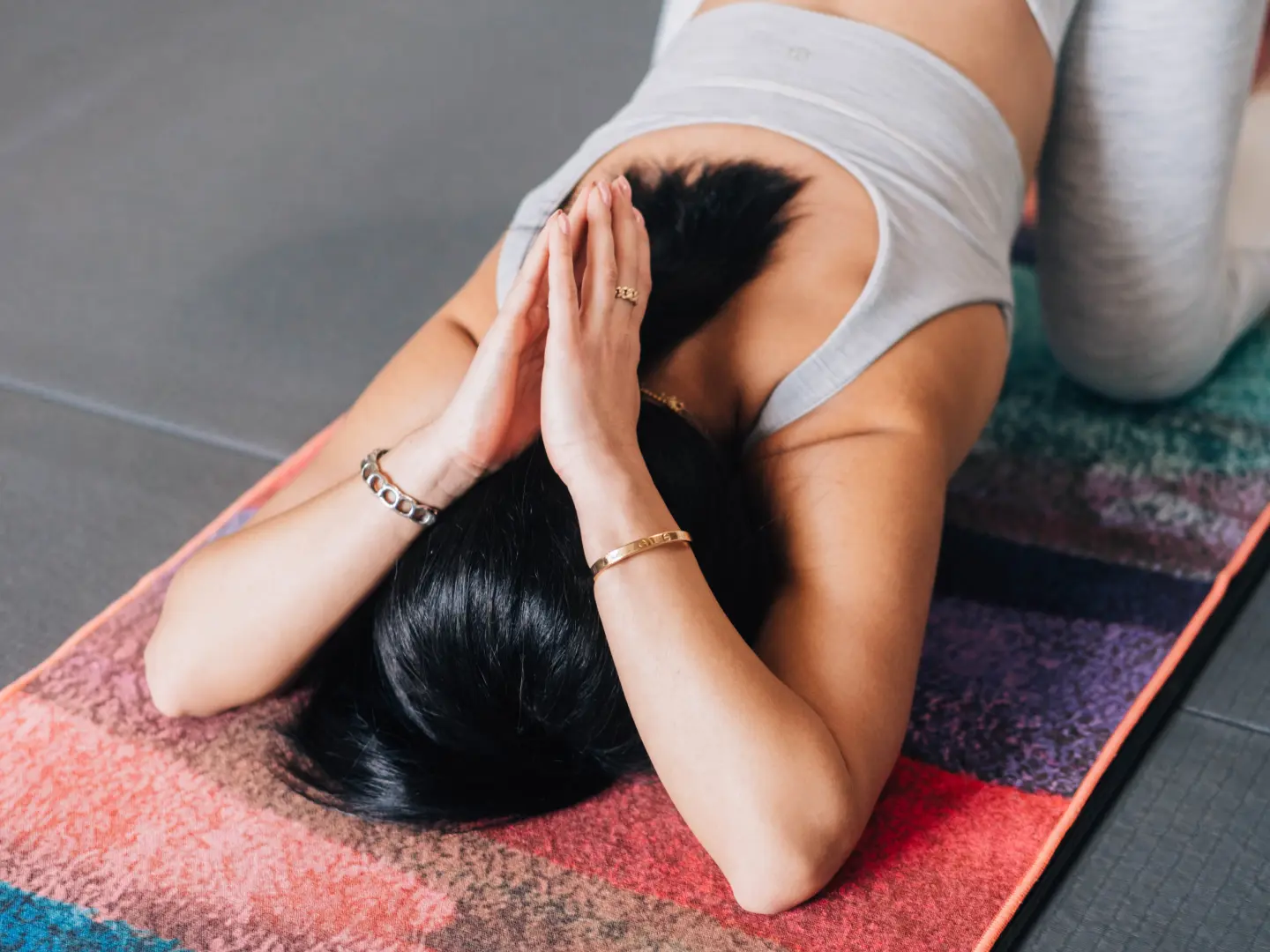 Yoga student in Yin Yoga Puppy pose