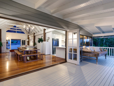 Yoga Retreat Balcony view to inside